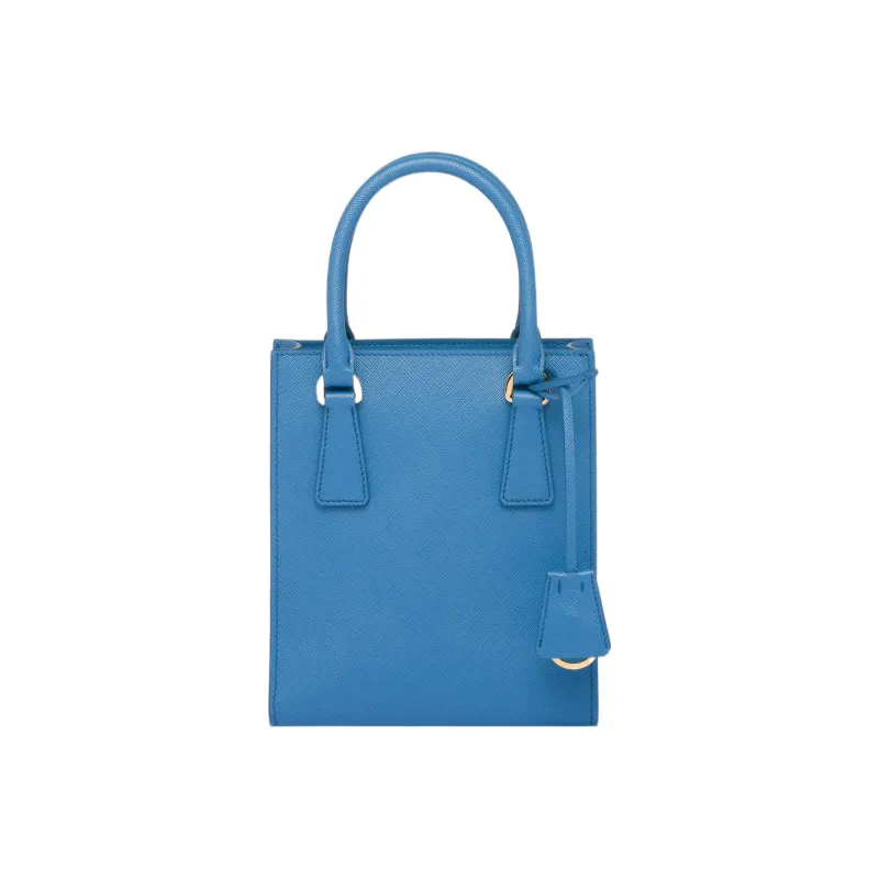 PRADA Saffiano Leather Shoulder Bag Crossbody Bag Handbag Women's Light Blue-1