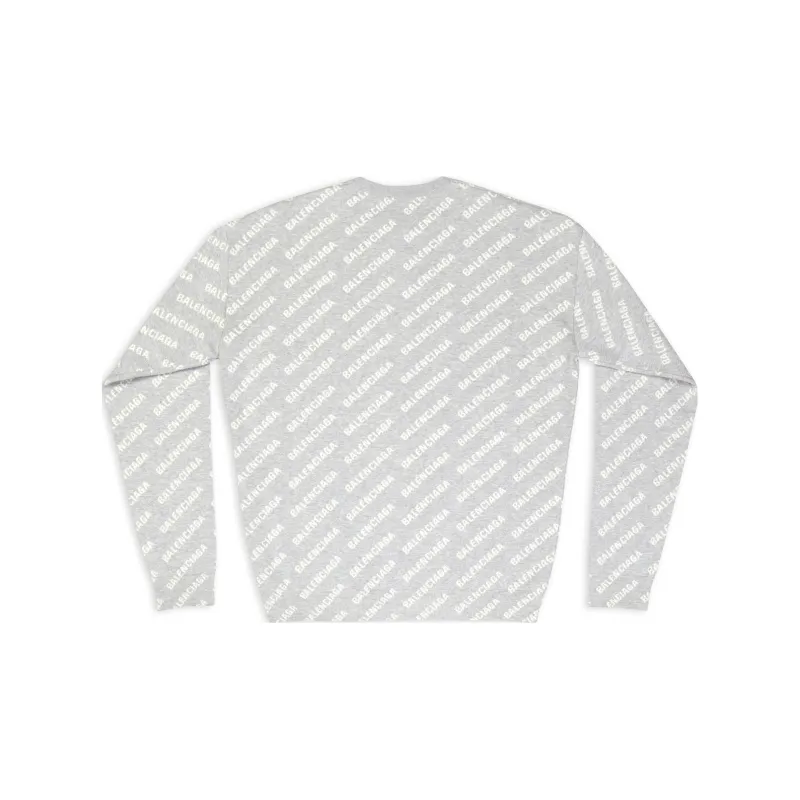 Balenciaga All Over Logo Knit Crewneck-1