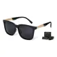 Black Frame with Gray Lens and Gold Foot
