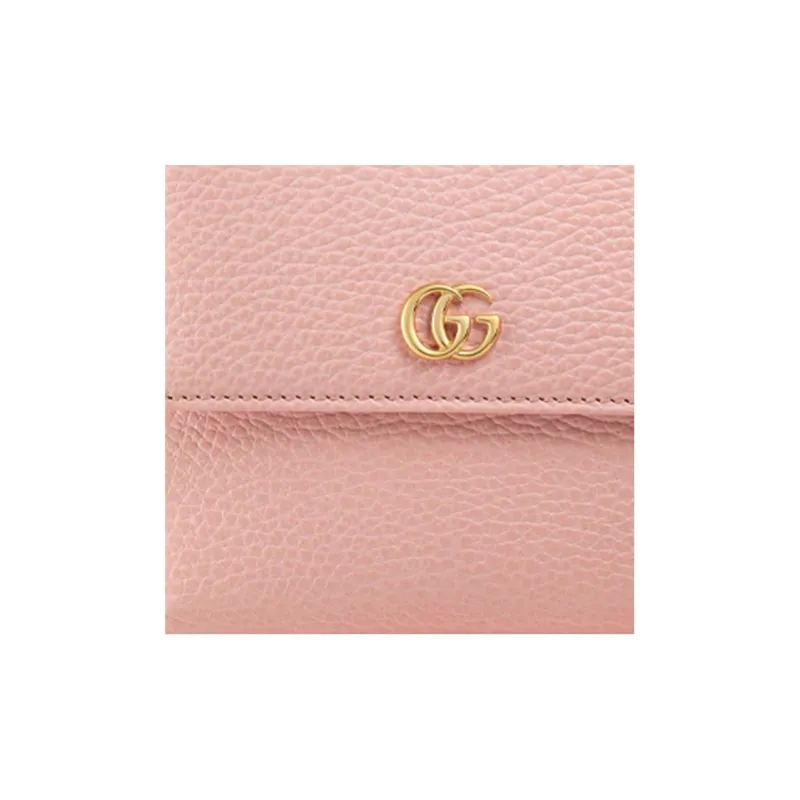 GUCCI GG Marmont Leather Wallet Women's Pink/Candy Color-6