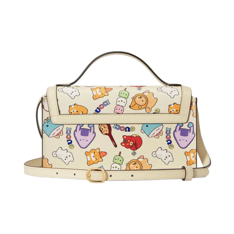 GUCCI Padlock Leather Portable Crossbody Bag Shoulder Bag Mini Women's White-2
