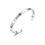 Diamond-set bracelet silver