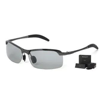 VINEY Sunglasses Men Gunmetal Frame With Color Changing Lens