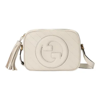 GUCCI Blondie Leather Crossbody Bag, Shoulder Bag Women's White