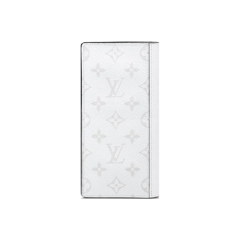LOUIS VUITTON Brazza Canvas With Leather Wallet Large Size Men's White-2