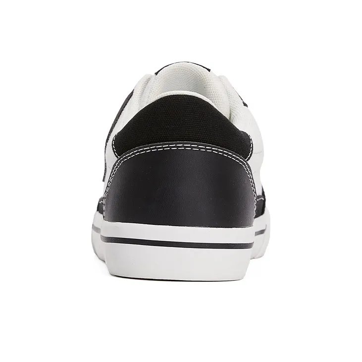 PONY Waterproof And Wear resistant Low Top Skateboard Shoes Unisex White Black-4