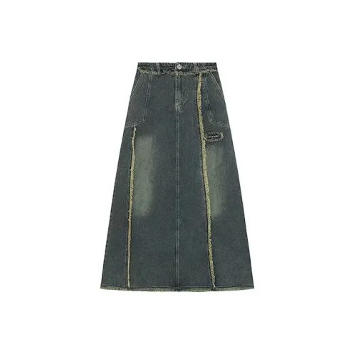 LOKUINTUS Denim Long Skirts Women's Blue