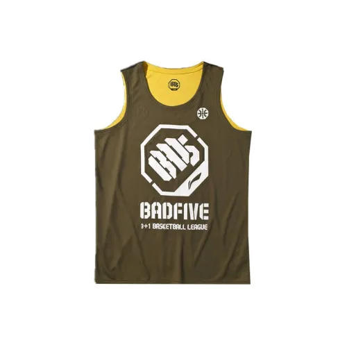 LINING Badfive Tank Tops Men Black Oil Yellow