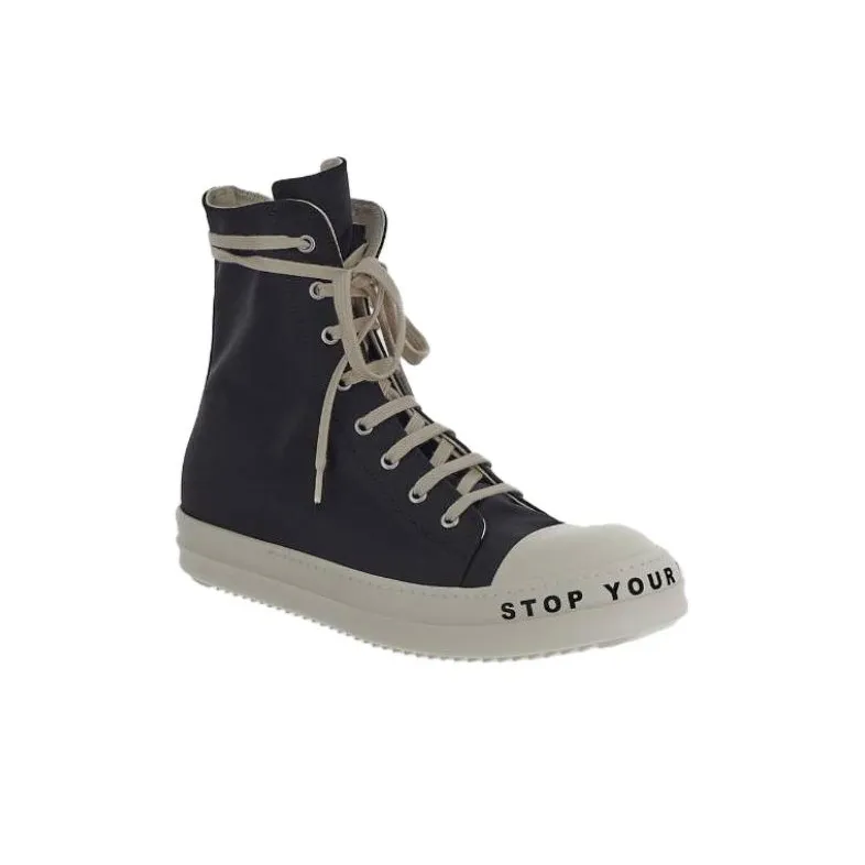Rick Owens DRKSHDW Stylish Skateboarding Shoes Men's Black-1