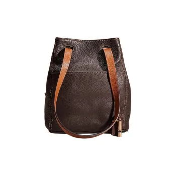 COACH Glove Tanning Bucket Bag, Handbag, Shoulder Bag, Crossbody Bag Women's Brown