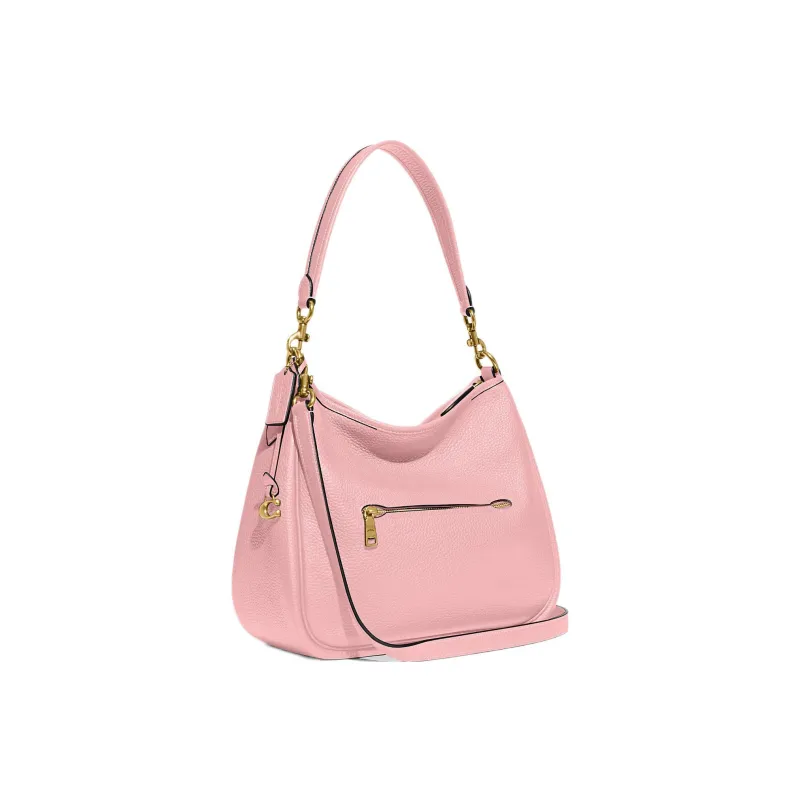 COACH Cary Pebbled Leather Handbag, Shoulder Bag Women's Pink-1