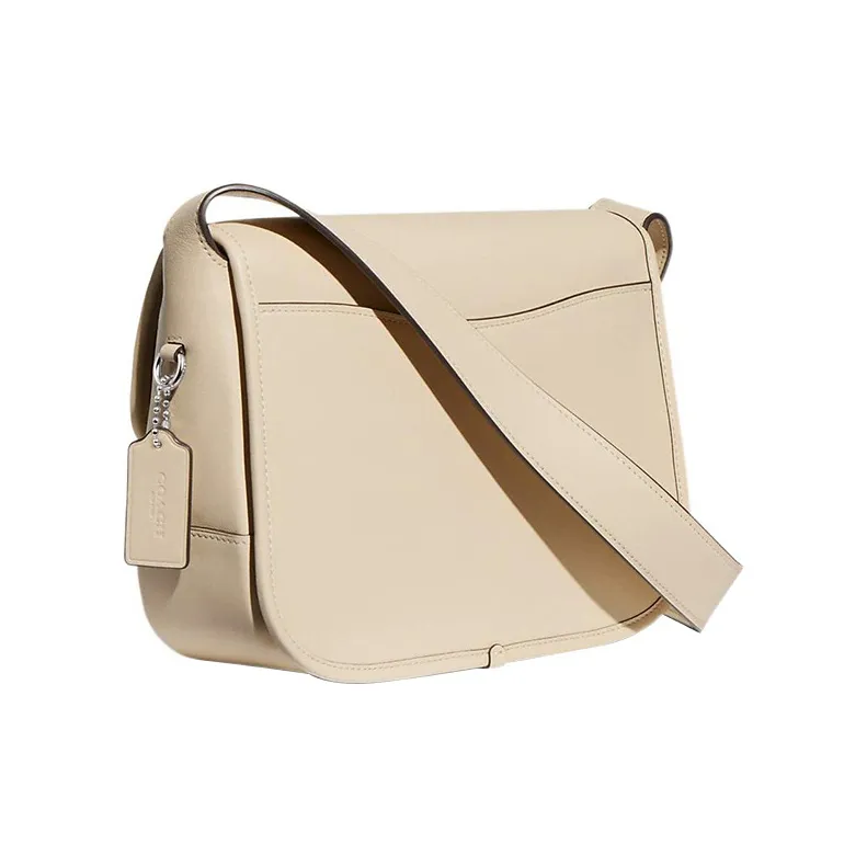 COACH Tabby Cow Leather Shoulder Bag, Crossbody Bag Medium Size Women's Beige-1