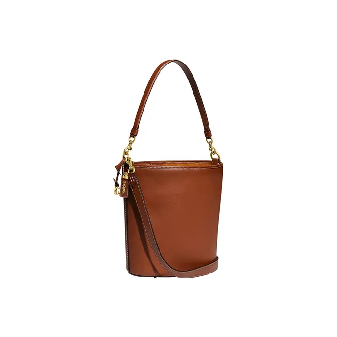 COACH Dakotah Leather Handbag, Shoulder Bag, Crossbody Bag Large Size Women's Brown-1
