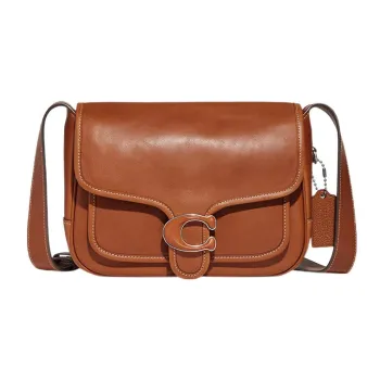 COACH Tabby Cow Leather Messenger Bag Shoulder Bag Crossbody Bag Medium Size Women's Brown