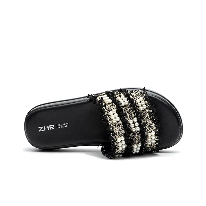 ZHR Slide Slippers Women's Black-4