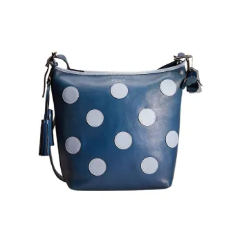COACH Legacy Leather Travel Bag Shoulder Bag Crossbody Bag Medium Size Women's Blue