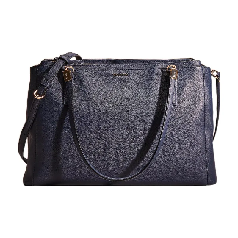 COACH Madison Leather One Shoulder Handbags Large Size Women's Marine Blue-0
