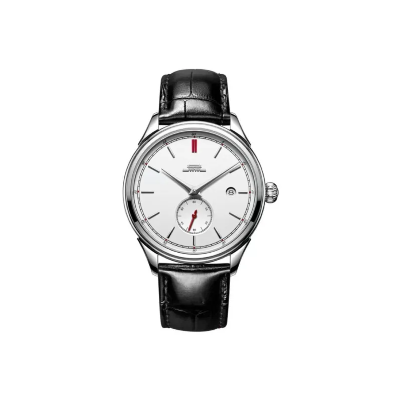 Beijing Beihai Mechanical Movement Genuine Leather Strap Watch Men's Watches White Dial-19