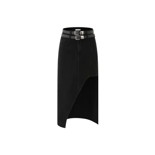 MacyMccoy Denim Long Skirts Women's Black