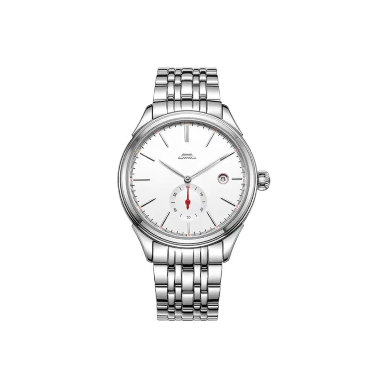 Beijing Beihai Mechanical Movement Genuine Leather Strap Watch Men's Watches White Dial-7