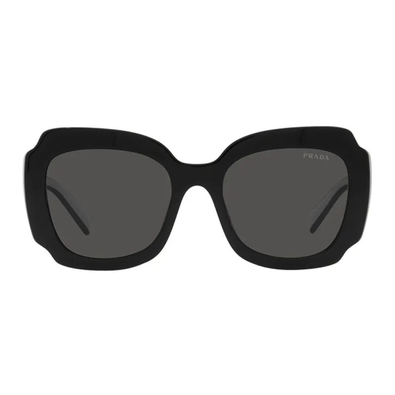 PRADA Plate Frame Irregular Shape Sunglasses Women's Black-1
