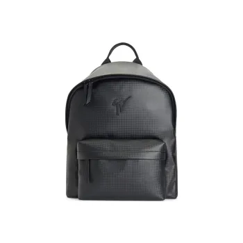 Giuseppe Zanotti/GZ Leather Backpack Men's Imitation Carbon Fiber Black