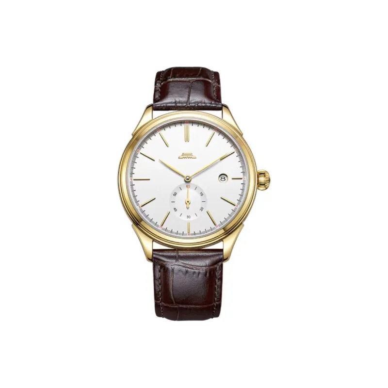 Beijing Beihai Mechanical Movement Genuine Leather Strap Watch Men's Watches White Dial-10