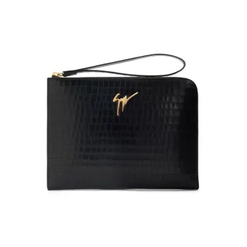 Giuseppe Zanotti/GZ Leather Clutch Men's Black
