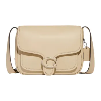 COACH Tabby Cow Leather Shoulder Bag, Crossbody Bag Medium Size Women's Beige