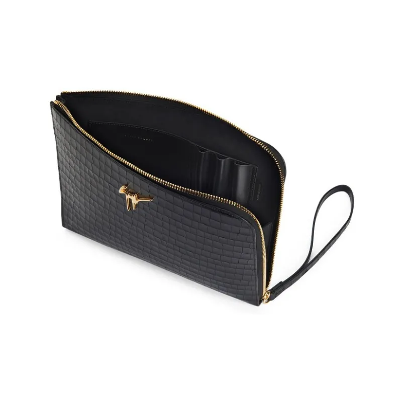 Giuseppe Zanotti/GZ Leather Clutch Men's Black-3