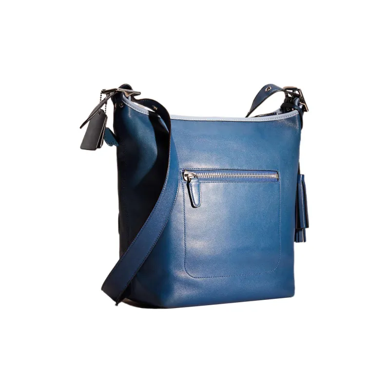 COACH Legacy Leather Travel Bag Shoulder Bag Crossbody Bag Medium Size Women's Blue-1