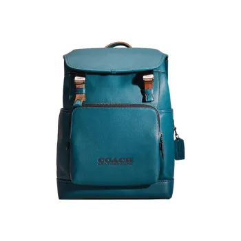 COACH League Calfskin Backpack Large Size Women's Turquoise