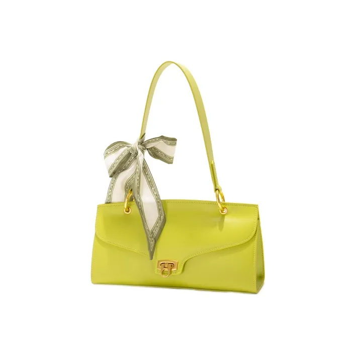 GXFMOD Cow Leather Portable Crossbody Bag, Shoulder Bag Large Size Women's Green-1
