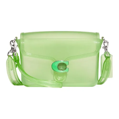 COACH Tabby PVC Shoulder Bag, Crossbody Bag Medium Size Women's Green