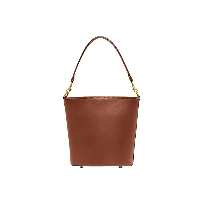 COACH Dakotah Leather Handbag, Shoulder Bag, Crossbody Bag Large Size Women's Brown-2