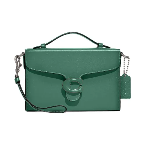 COACH Tabby Glove Tanned Leather Shoulder Bag, Crossbody Bag Small Size Women's Green
