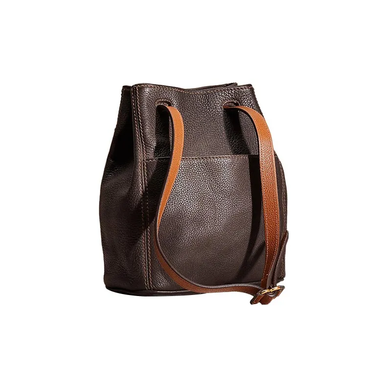 COACH Glove Tanning Bucket Bag, Handbag, Shoulder Bag, Crossbody Bag Women's Brown-1