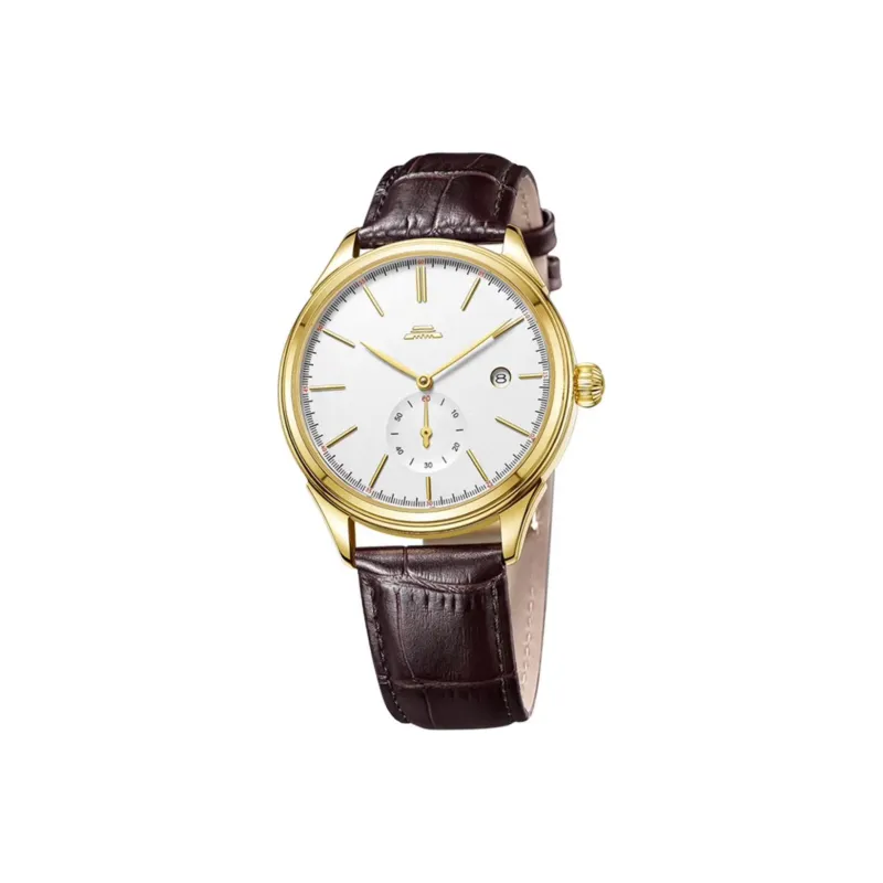 Beijing Beihai Mechanical Movement Genuine Leather Strap Watch Men's Watches White Dial-11