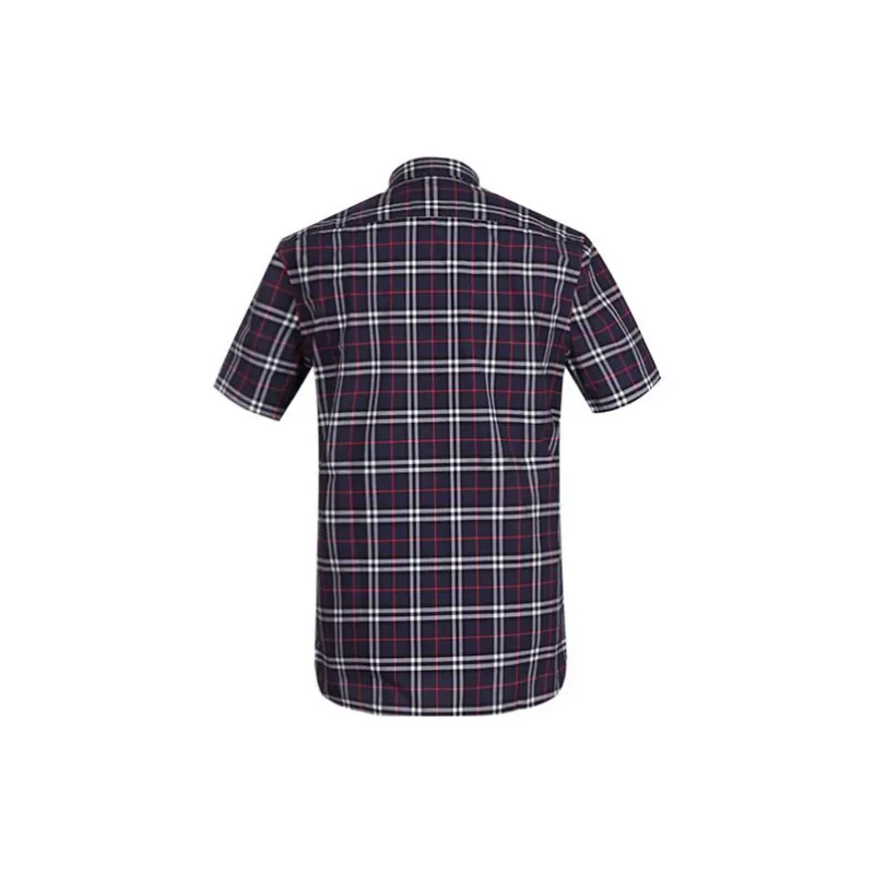 Burberry Shirts Men Marine Blue-1