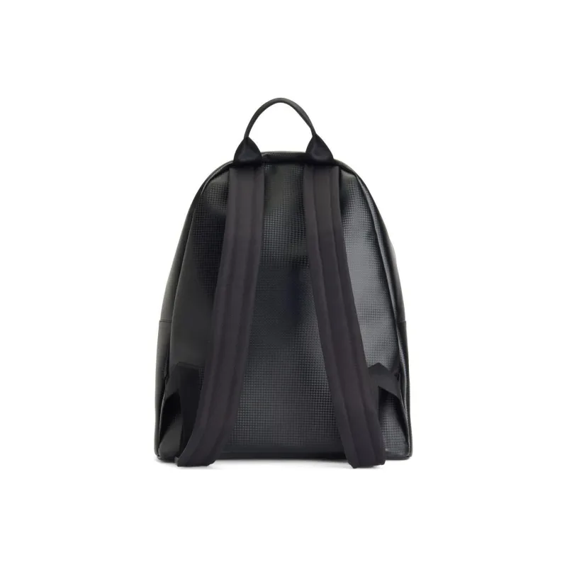 Giuseppe Zanotti/GZ Leather Backpack Men's Imitation Carbon Fiber Black-2