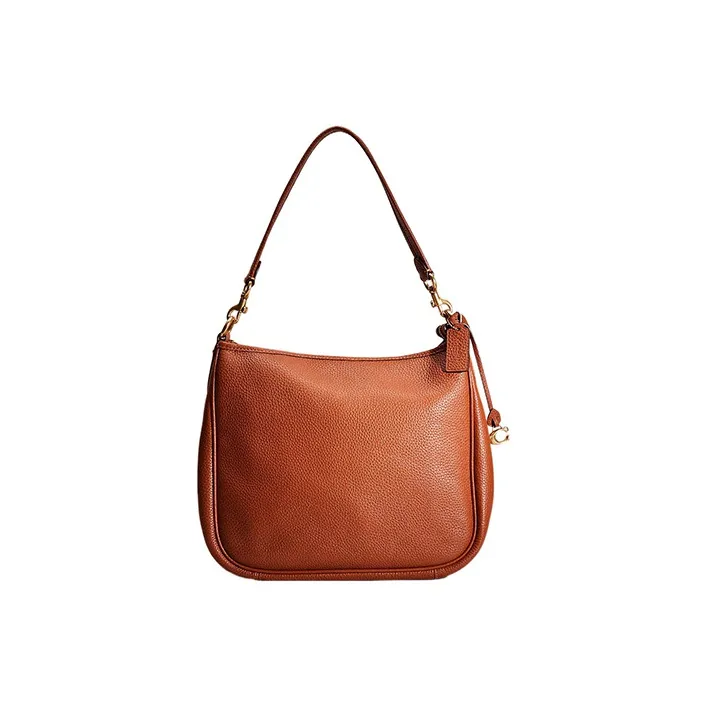 COACH Cary Pebbled Leather Portable Crossbody Bag Shoulder Bag Women's Orange-0