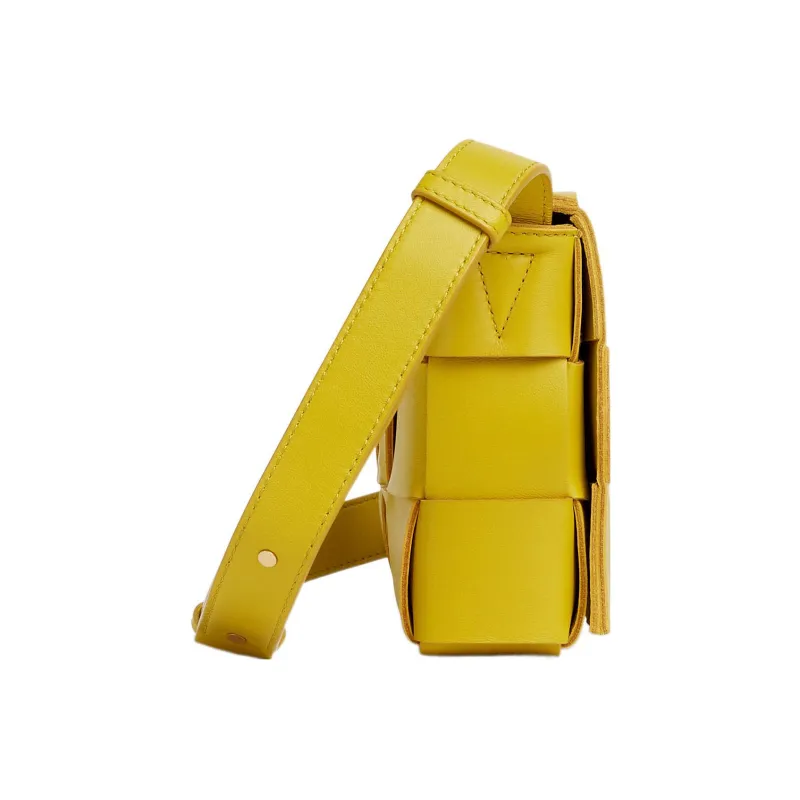 Bottega Veneta CASSETTE Sheepskin Crossbody Bag, Shoulder Bag Women's Blossom Pink Yellow-3