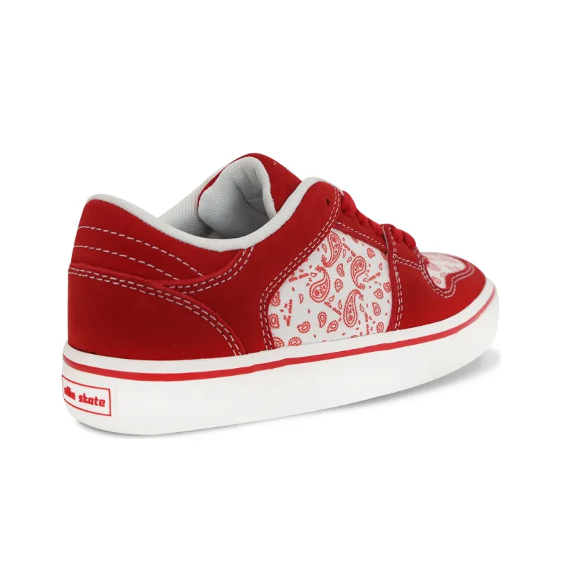 Ollieskate Slip Resistant Cushioning Low Top Skateboard Shoes Unisex True Red-3