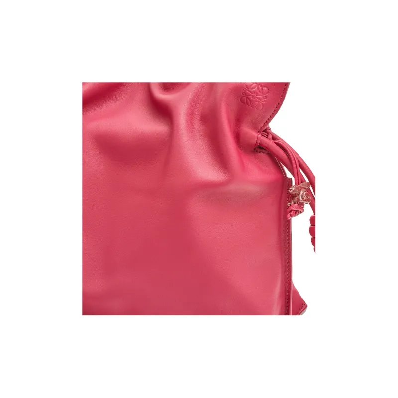 LOEWE Flamenco Clutch In Nappa Calfskin Ruby Red Glaze-4