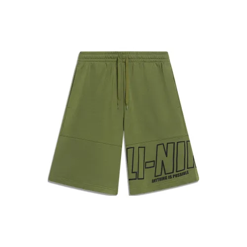 LINING Sports Life Collection Sports Shorts Men Yellow Green