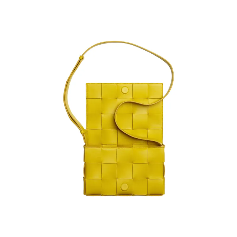 Bottega Veneta CASSETTE Sheepskin Crossbody Bag, Shoulder Bag Women's Blossom Pink Yellow-2