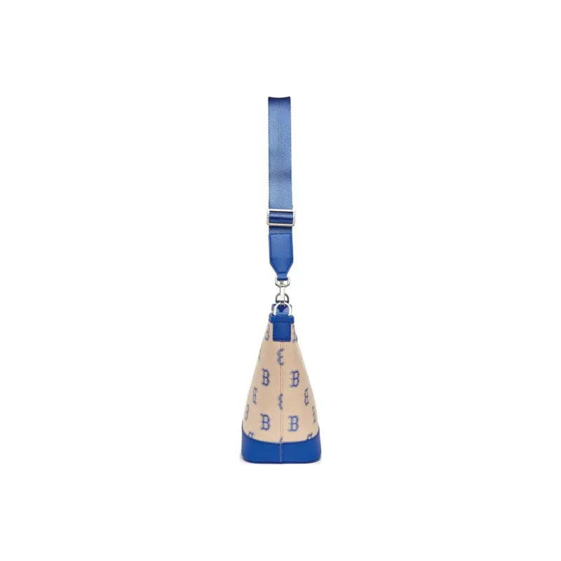 MLB Polyester Bucket Bags Shoulder Bag Crossbody Bag Large Size Women's Blue/Beige-2