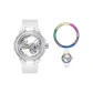 HBR986-White Case White Strap+Rainbow Bezel