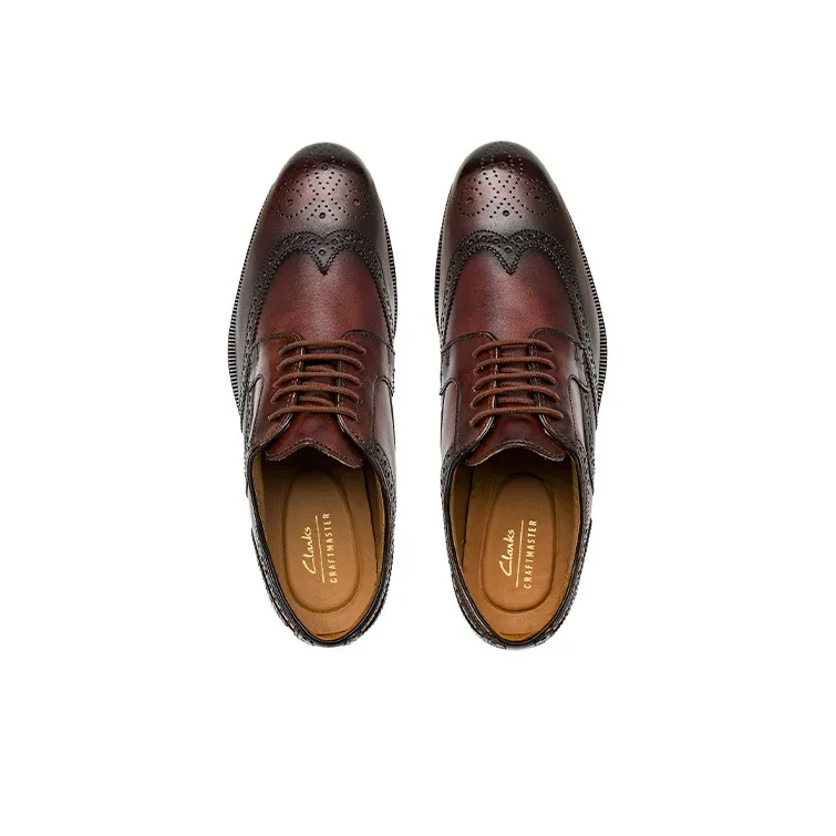 Clarks Process Series Dress Shoes Men Low Top Dark Umber-2
