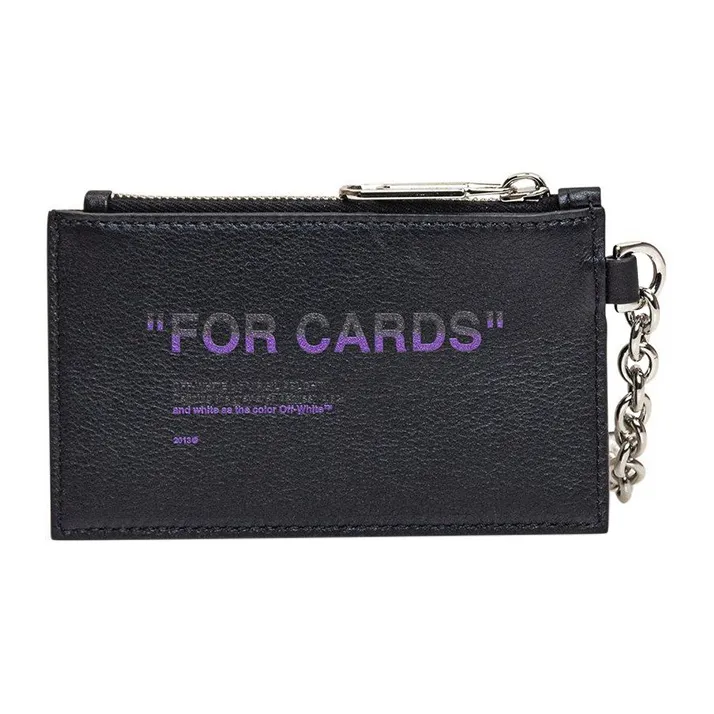 OFF WHITE Zip Up Chained Card Case-2